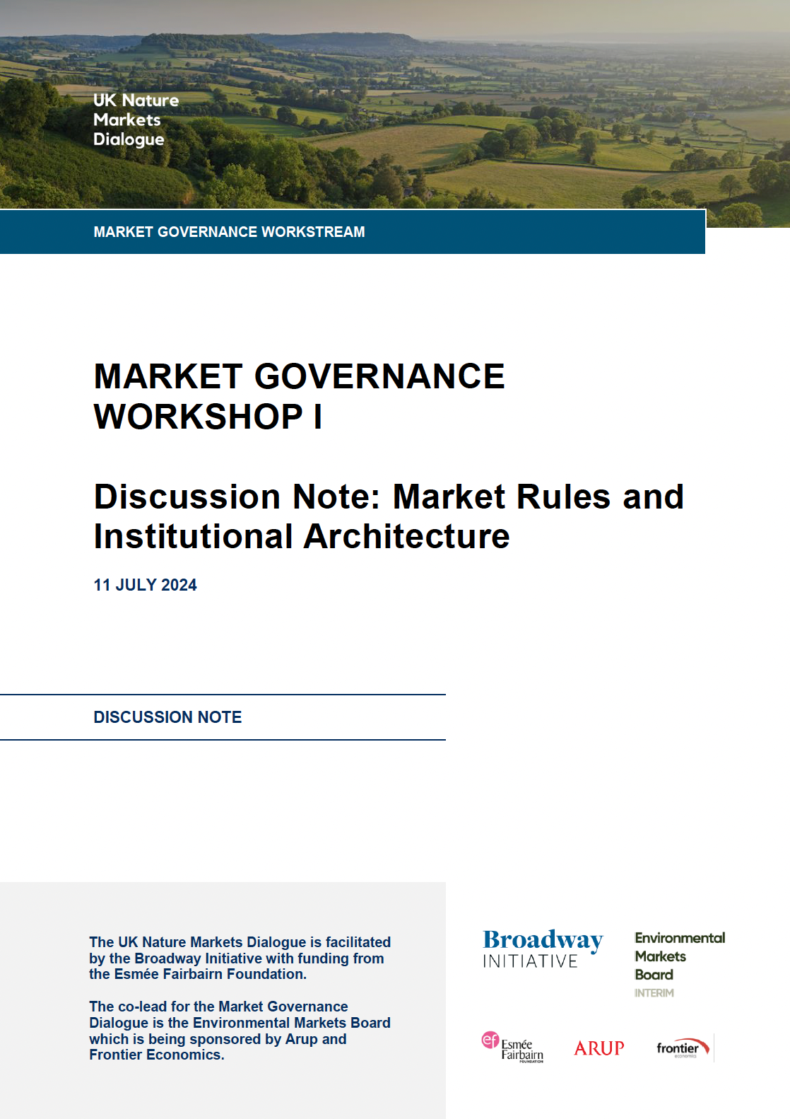 Governance workshop discussion note cover