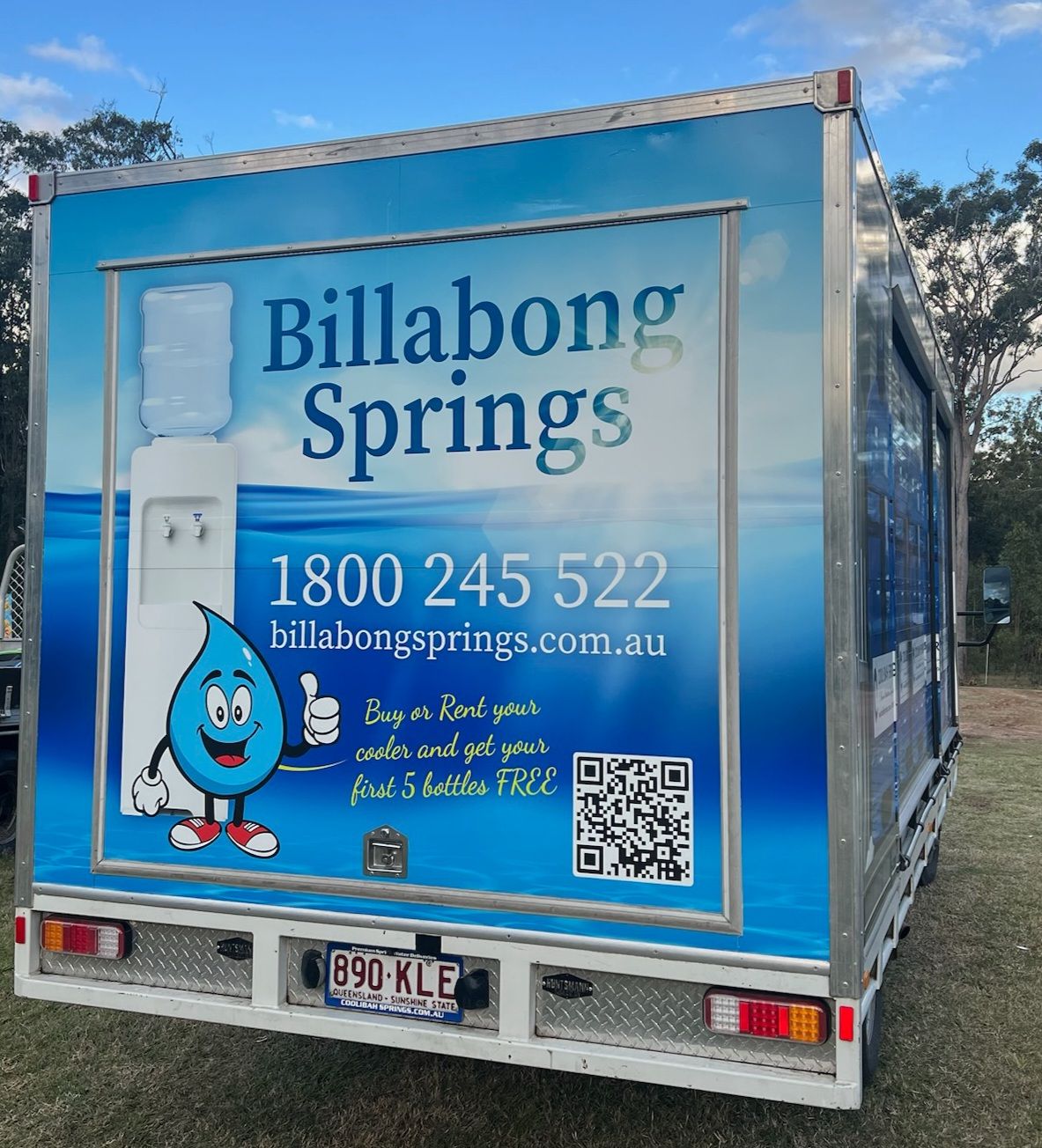 A Billabong Truck Is Parked in A Parking Lot — Billabong Springs in Jimboomba, QLD