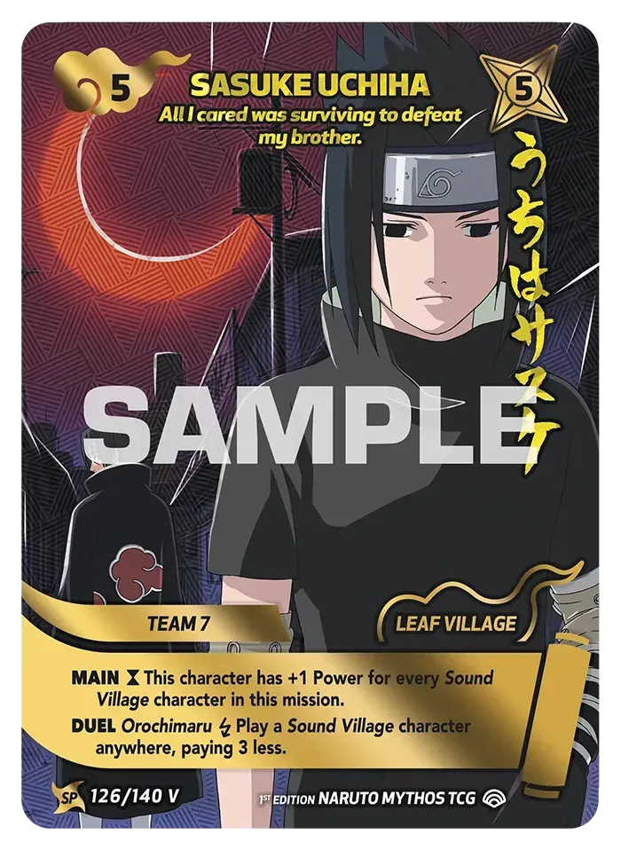Sasuke Uchiha Special card