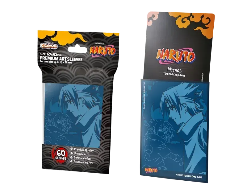 NARUTO Mythos TCG Sasuke Indigo sleeves