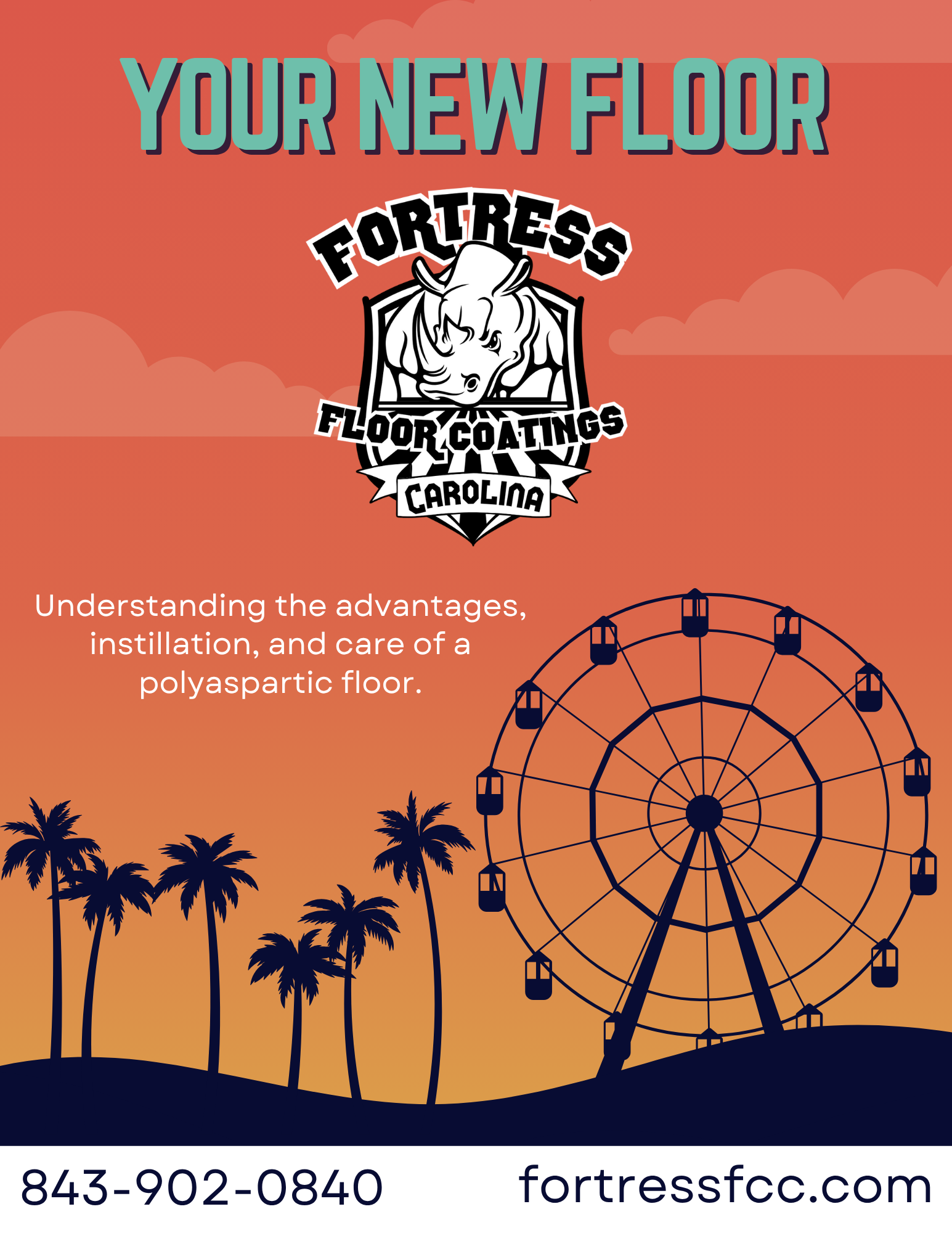 An informational flyer about Fortress Floor Coatings Carolina's better than epoxy flooring.