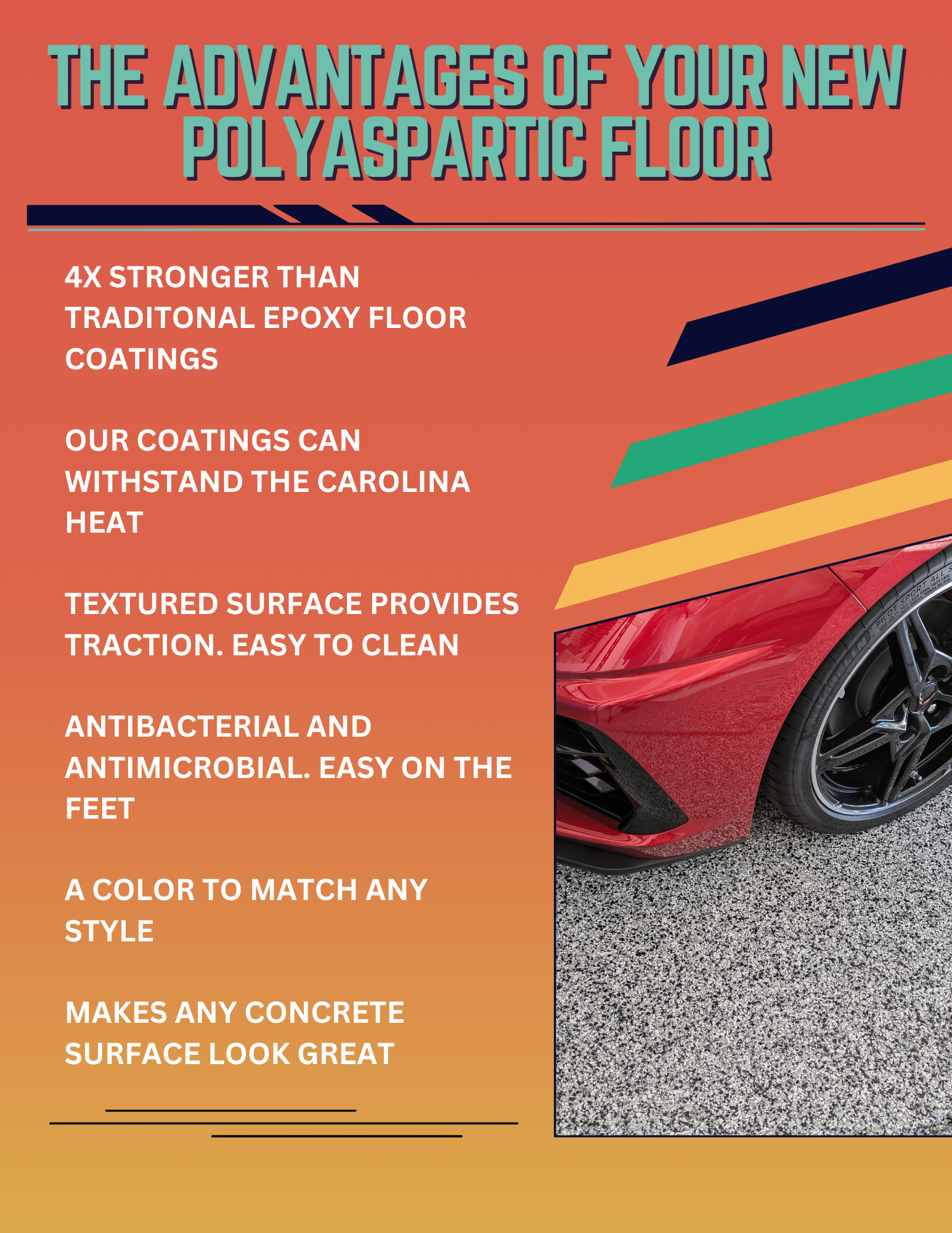 An informational flyer about Fortress Floor Coatings Carolina's better than epoxy flooring.