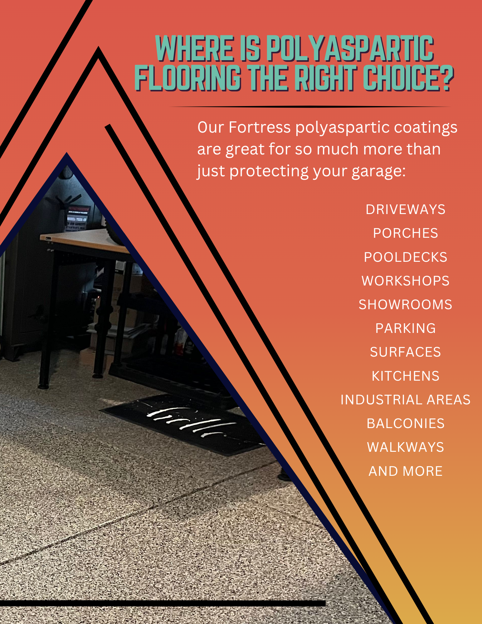 An informational flyer about Fortress Floor Coatings Carolina's better than epoxy flooring.