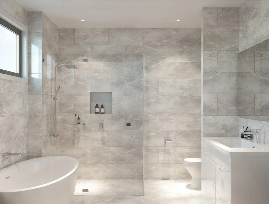 Derbyshire Plumbing & Heating Specialists tiled wet room installation in Ilkeston