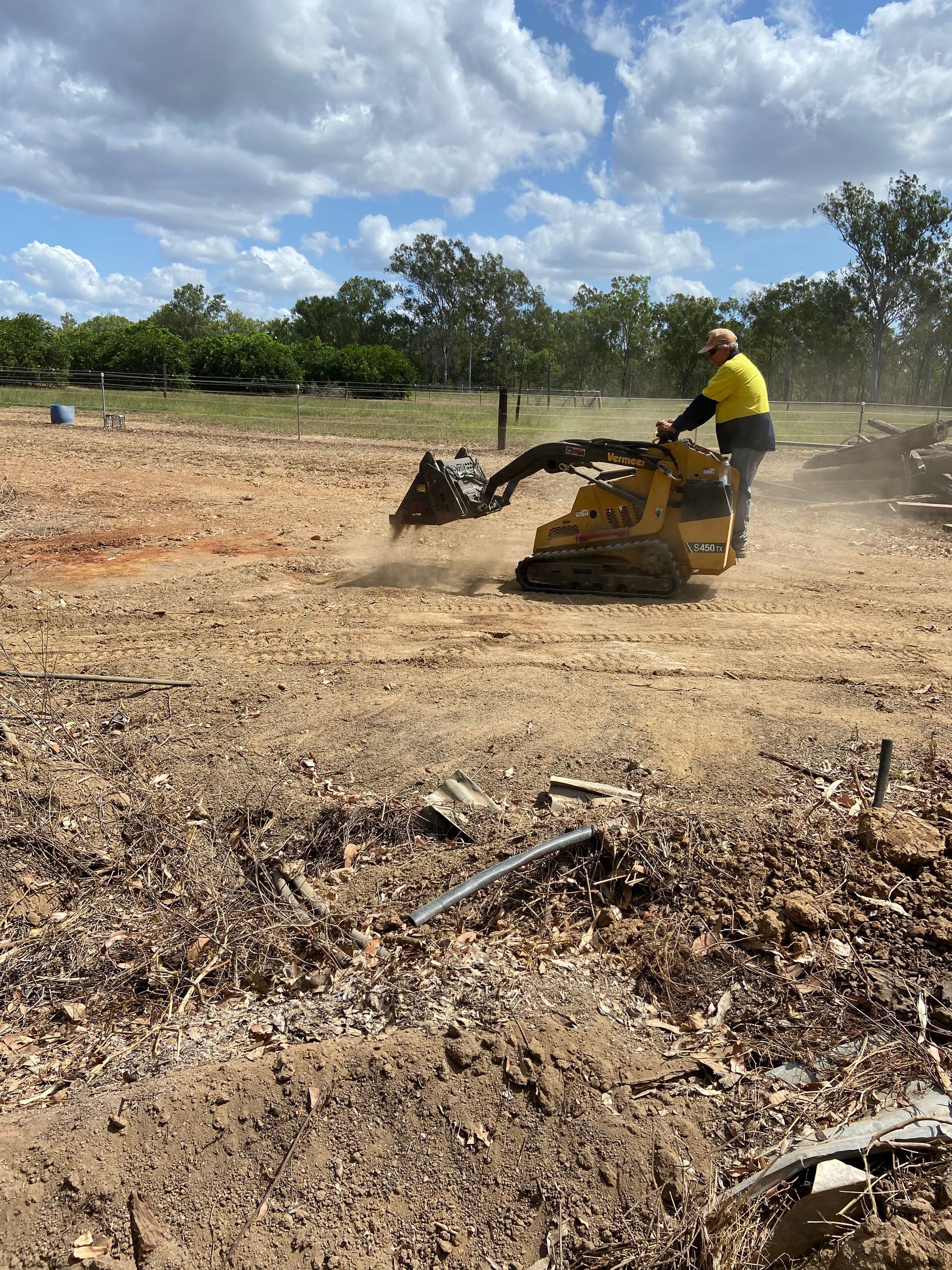 Mini Loader Digging on Road Path — RCJJ Mini Loaders In Tablelands, QLD