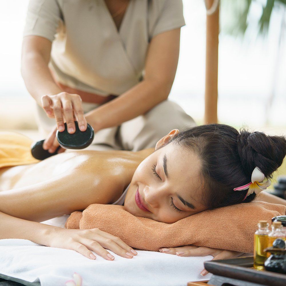 Woman Relaxing On A Spa — Great Neck, NY — Butterfly Garden Spa