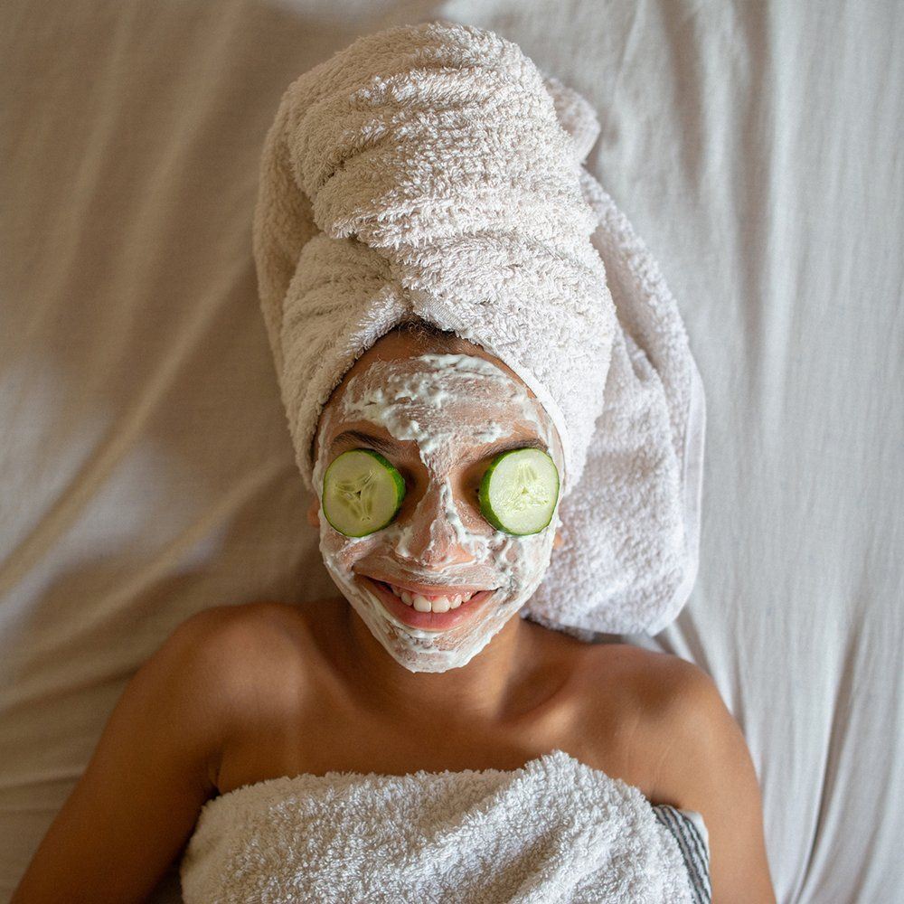 Woman With Cucumber On Her Eyes — Great Neck, NY — Butterfly Garden Spa Woman With Cucumber On Her Eyes — Great Neck, NY — Butterfly Garden Spa