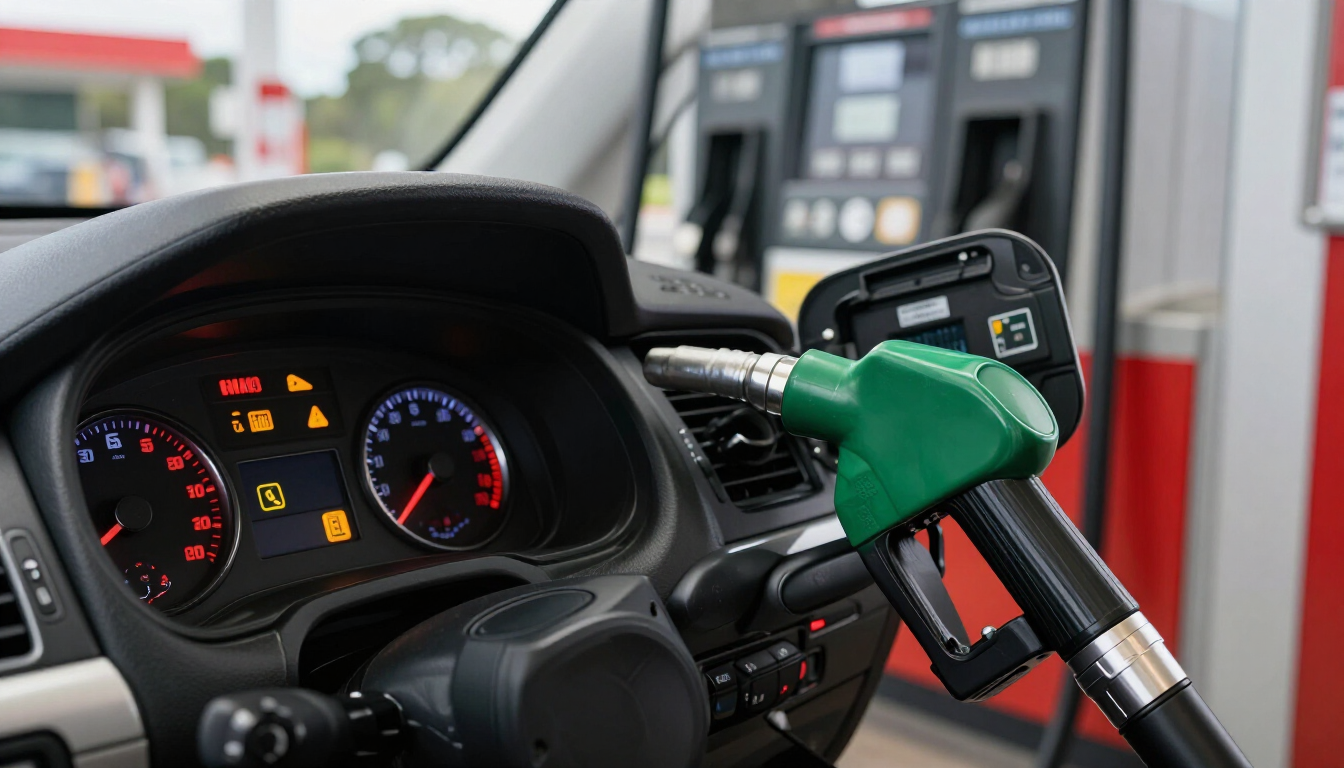 Internal damage to a diesel fuel pump caused by petrol contamination.