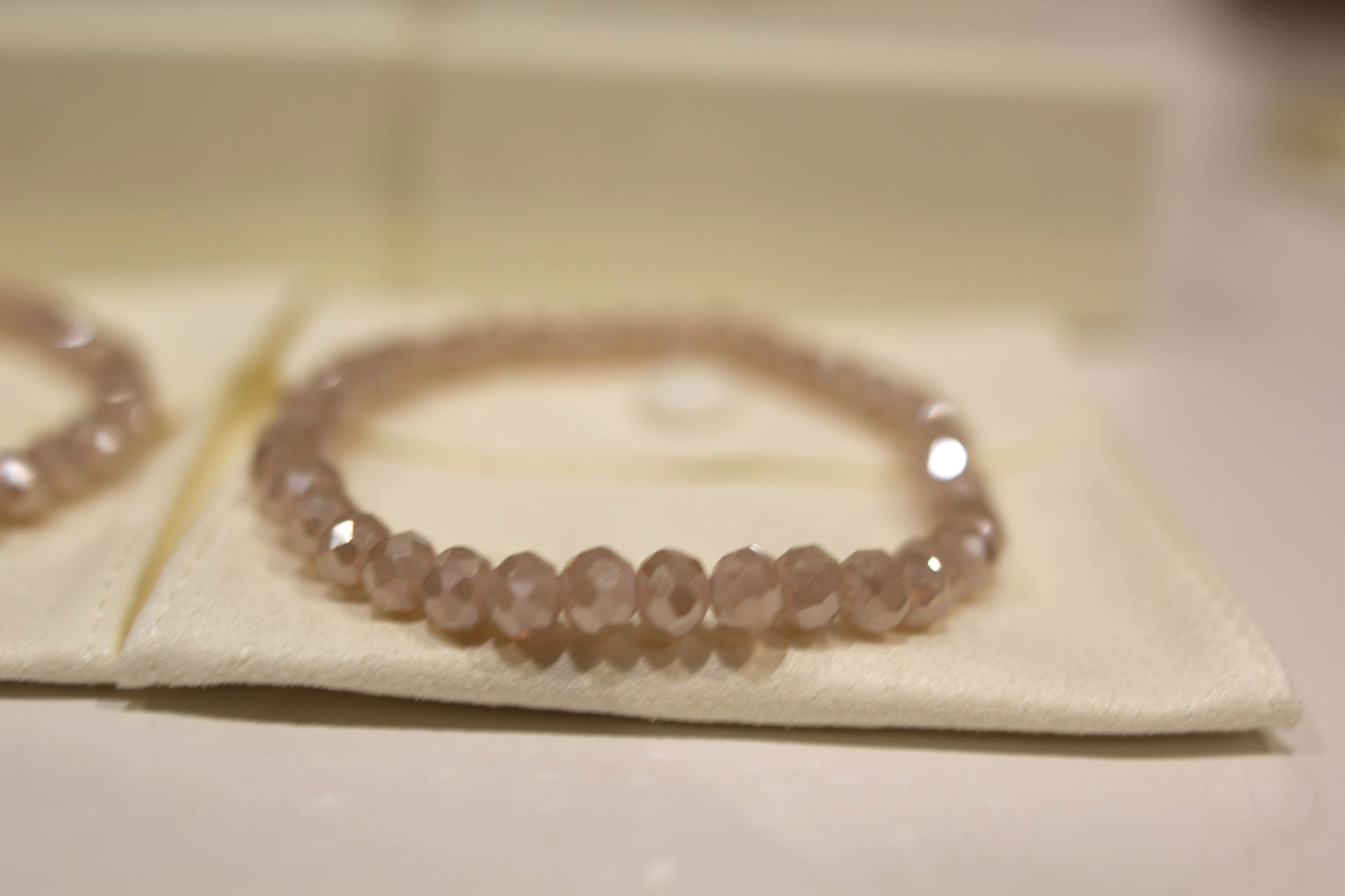 Pale Pink Beaded Bracelet