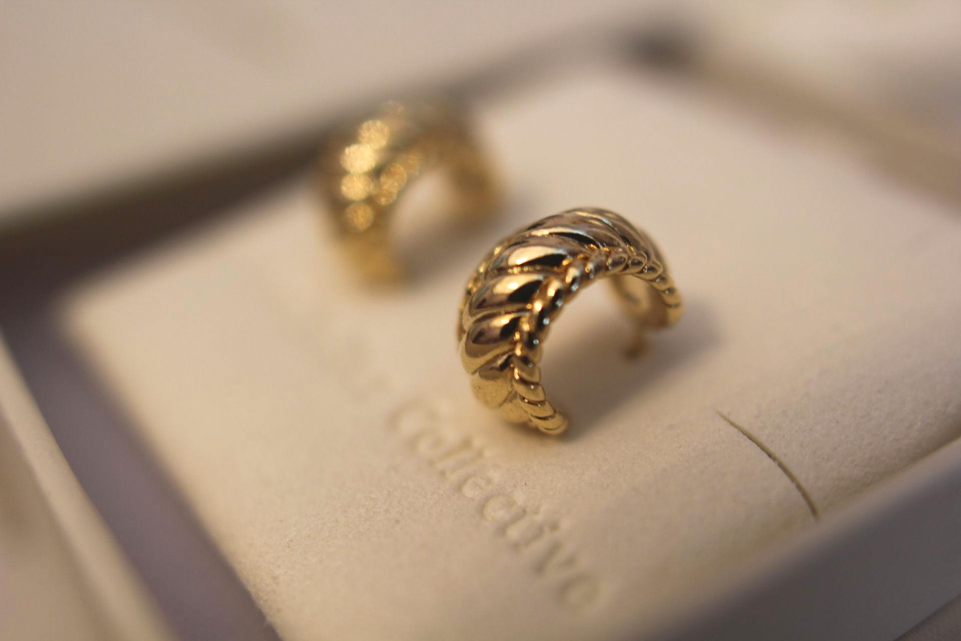 Gold Braided Hoops
