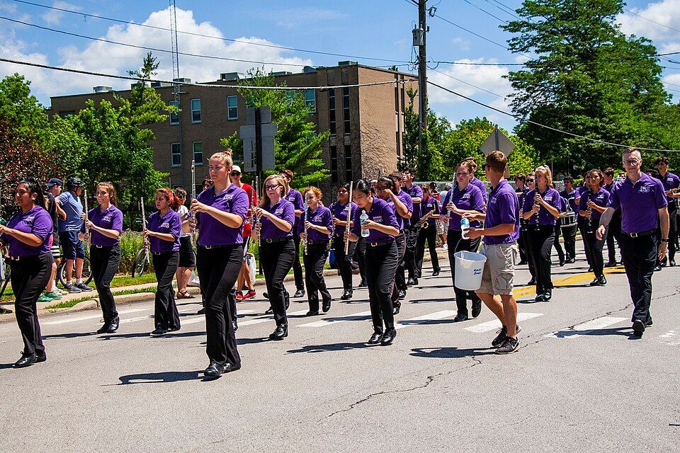 Fourth of July parade in northwest suburban Chicago showing the community celebration that reflects 
