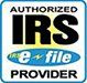 A logo for an authorized irs e file provider.