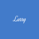 The name larry is on a blue background