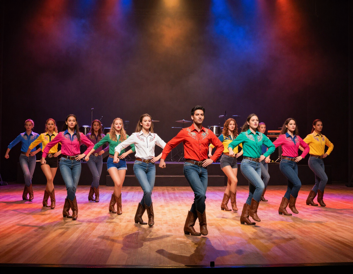 Black Diamond Line Dance Team performing on stage