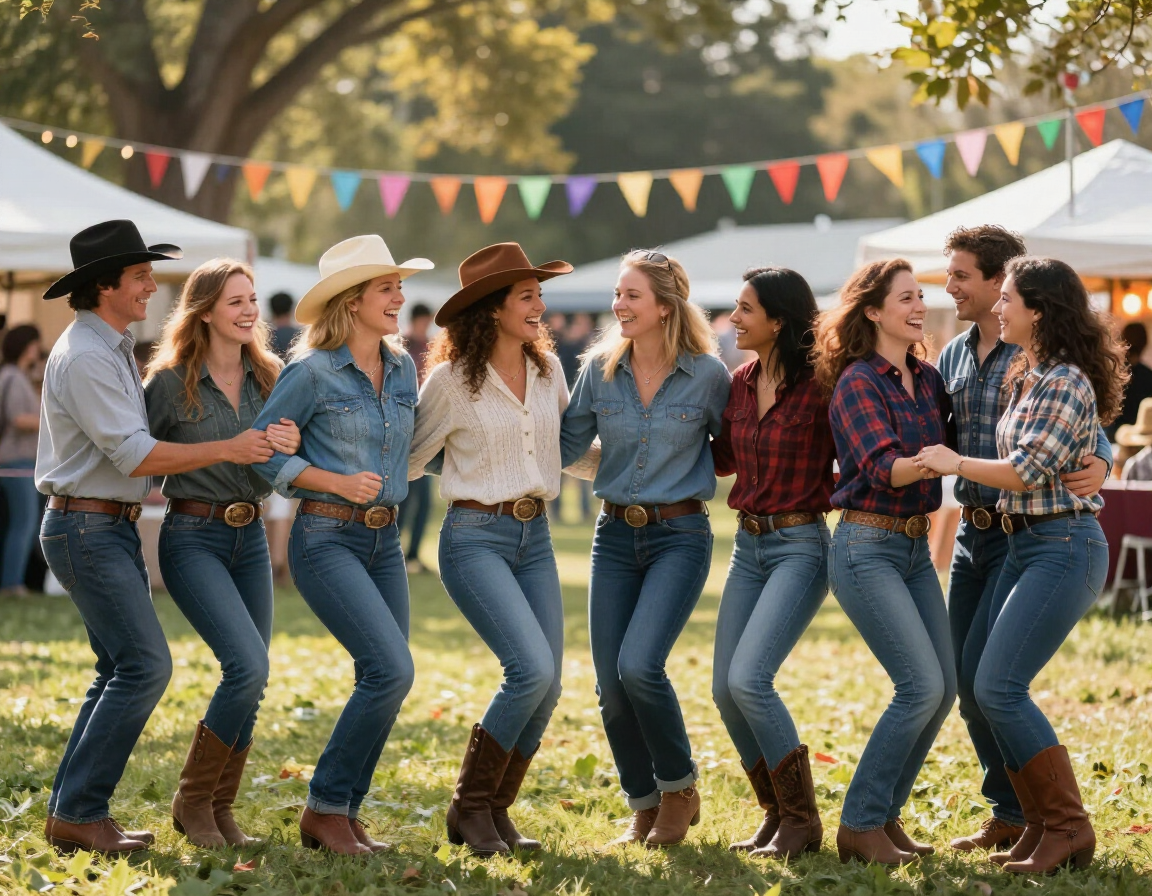 Team candid at festival