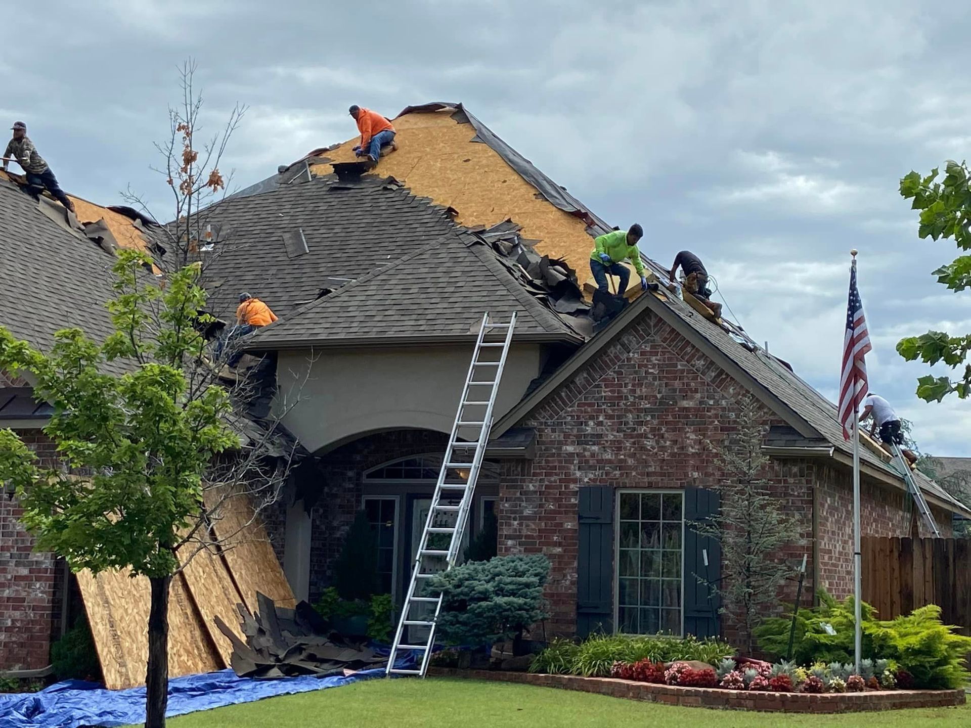 Repairing Damaged Roof - Oklahoma City, OK - M&F Roofs