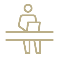 An icon of a grill with smoke coming out of it.