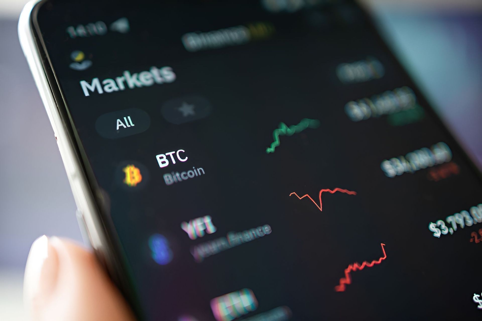 A Person Is Holding A Cell Phone With The Markets App Open On It — Grant Finance Solutions In Toowoomba, QLD