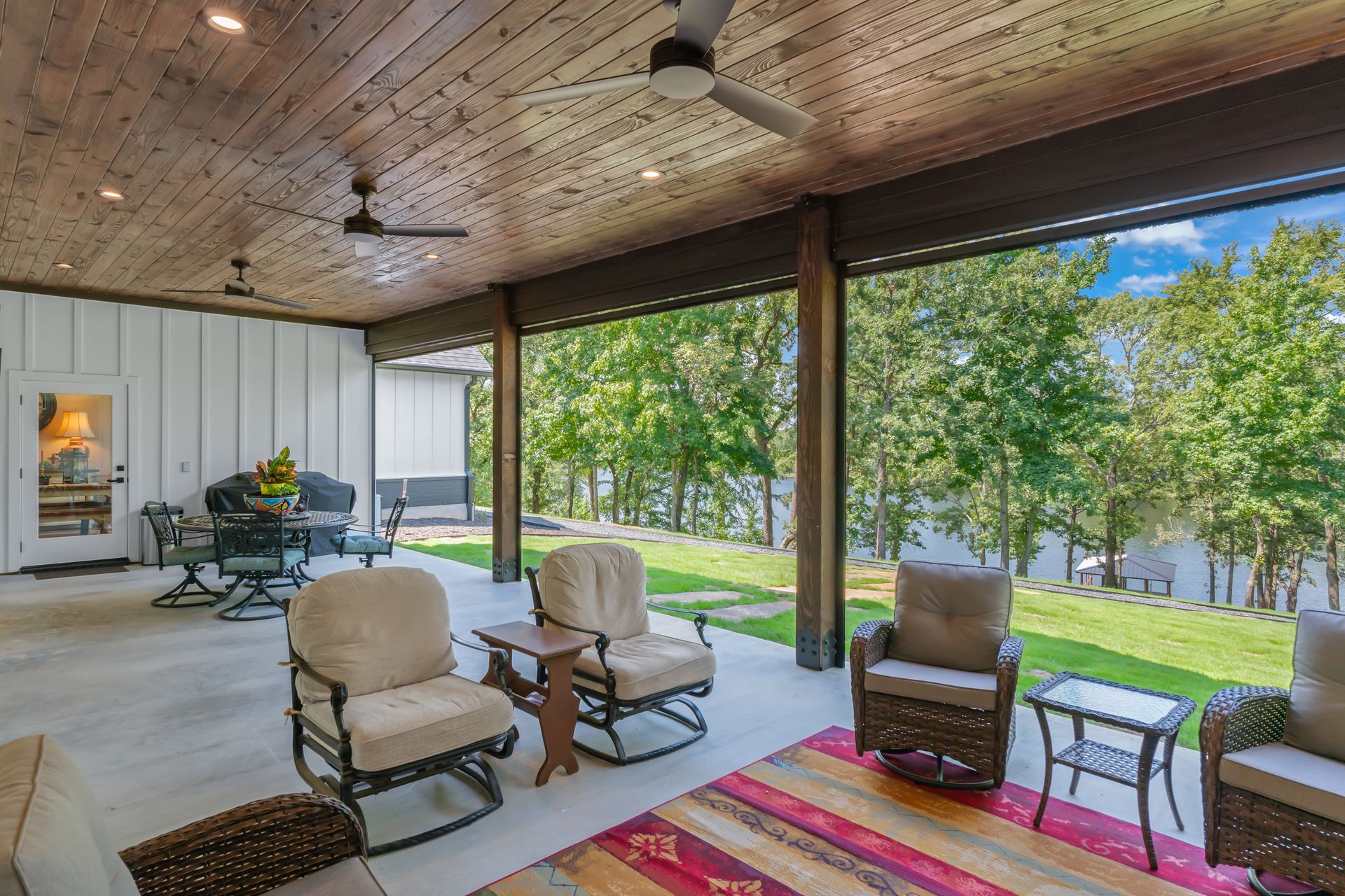 Custom Home Outdoor Living Space Photos | Rustic Creek Homes