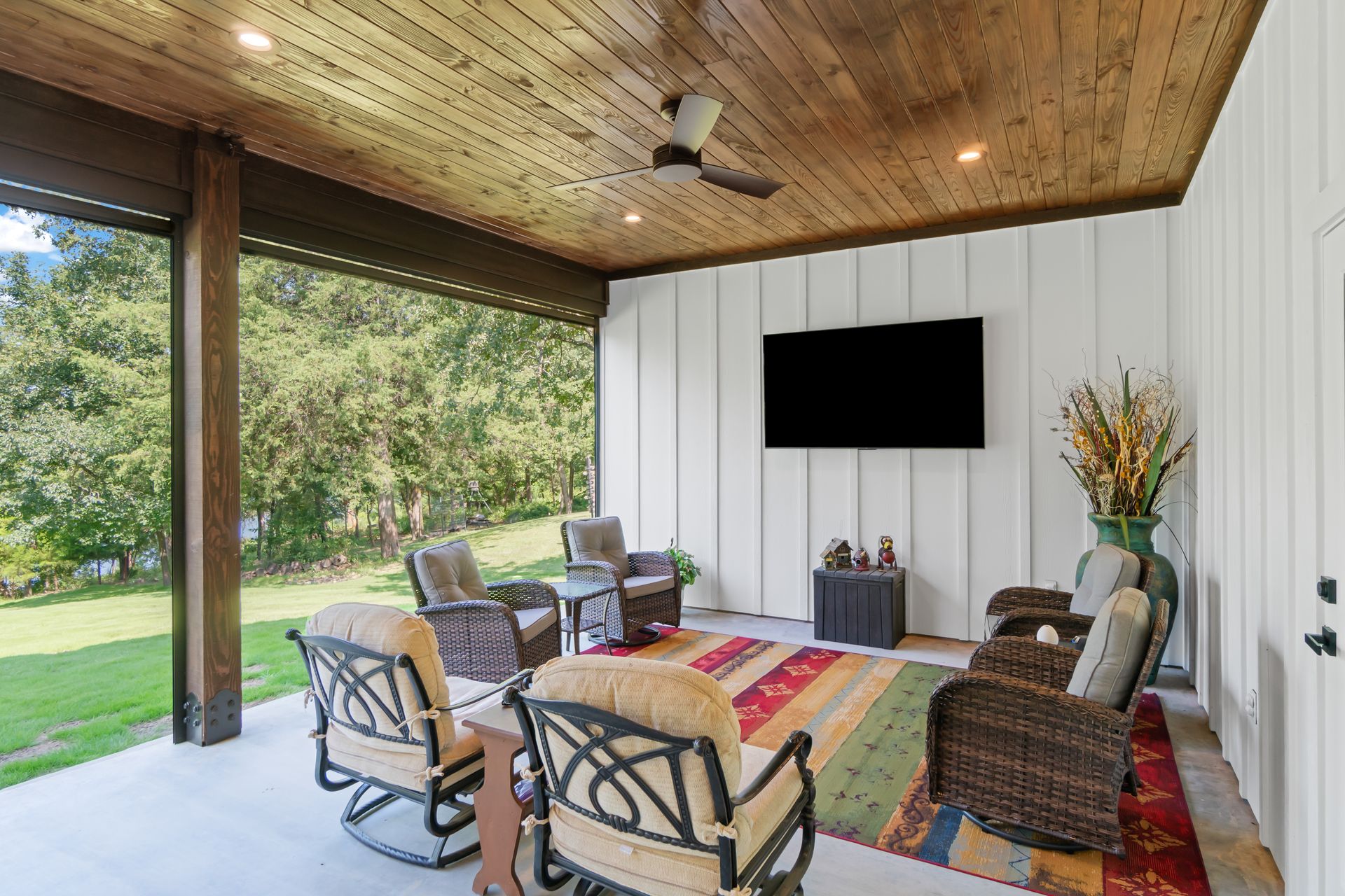 Custom Home Outdoor Living Space Photos | Rustic Creek Homes