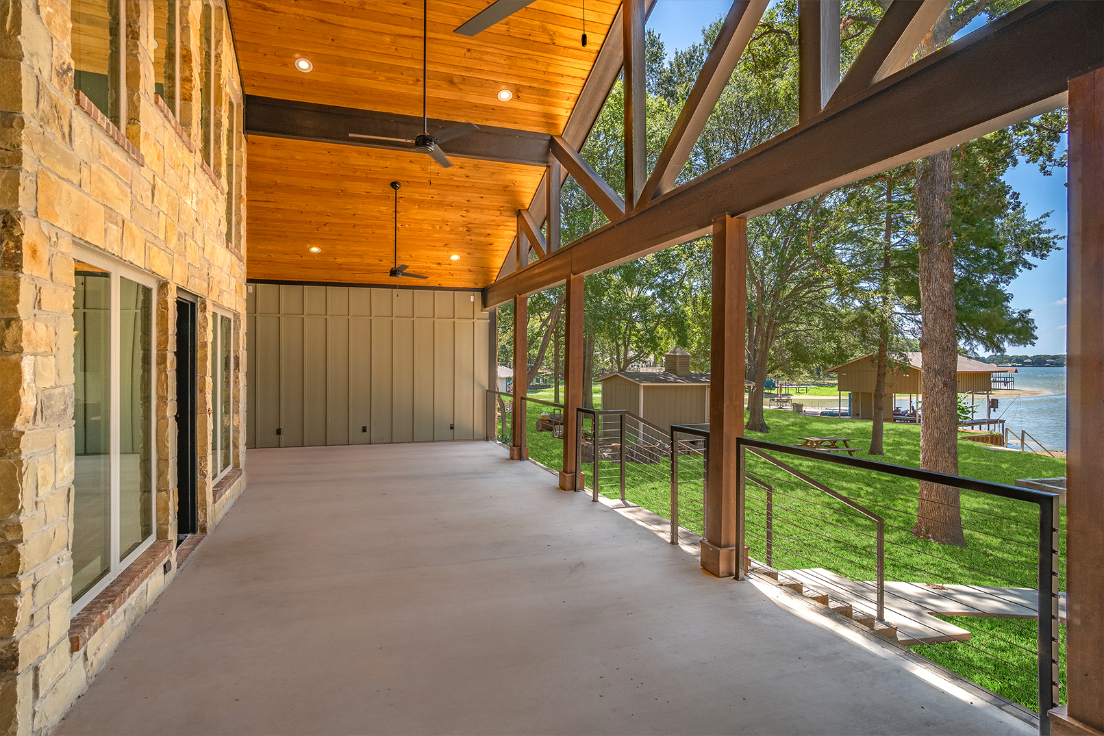Custom Home Outdoor Living Space Photos | Rustic Creek Homes