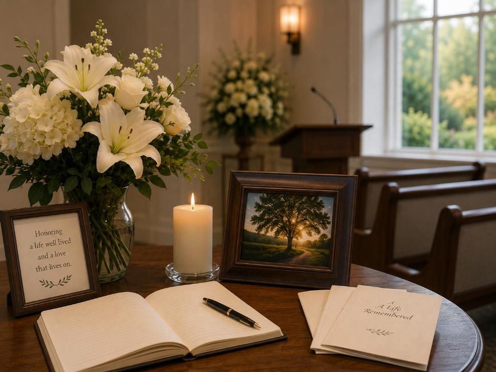 Memorial flowers and keepsakes support a meaningful service, Carmel, IN funeral homes