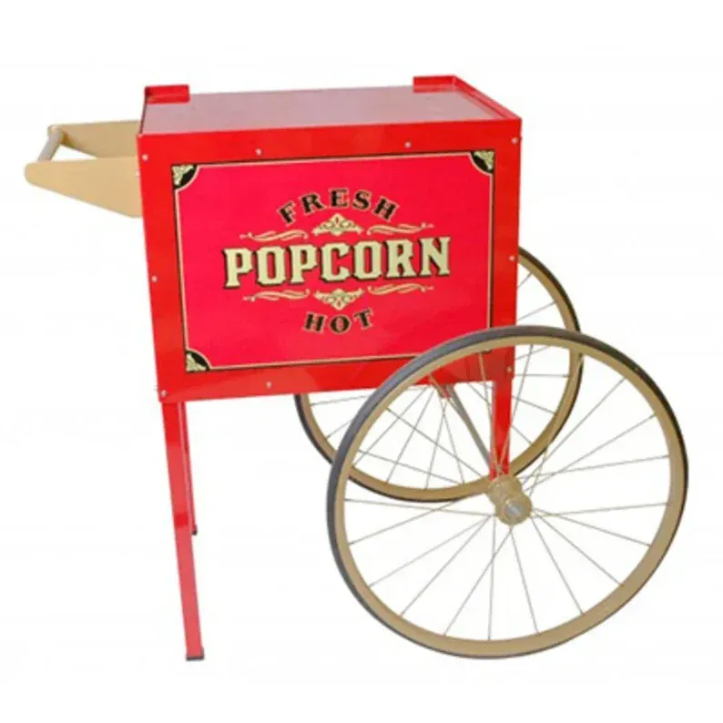 Kar voor popcornmachine Gold Medal Rode popcornkar met bordje