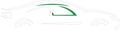 Disegno schematico della silhouette di una berlina con il finestrino posteriore lato passeggero evidenziato in verde.