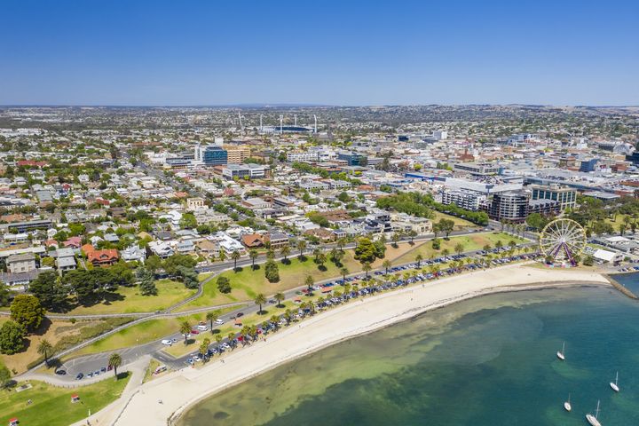 Aerial Photo of Geelong in Victoria — Geelong West, Vic — Geelong Finance Company
