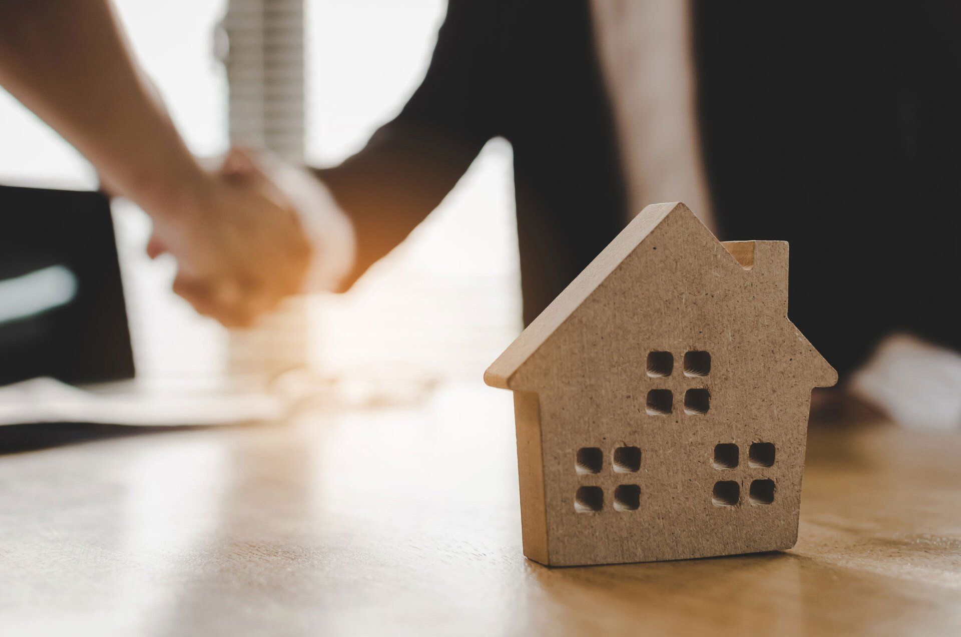 Real Estate Broker Manager Hand Shake to Customer — Geelong West, Vic — Geelong Finance Company Real Estate Broker Manager Hand Shake to Customer — Geelong West, Vic — Geelong Finance Company