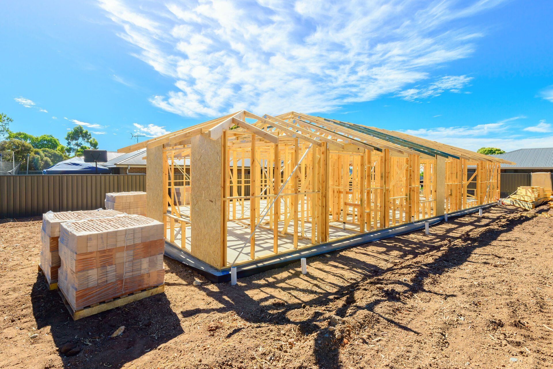 Construction Site on a Bright Summer Day — Geelong West, Vic — Geelong Finance Company
