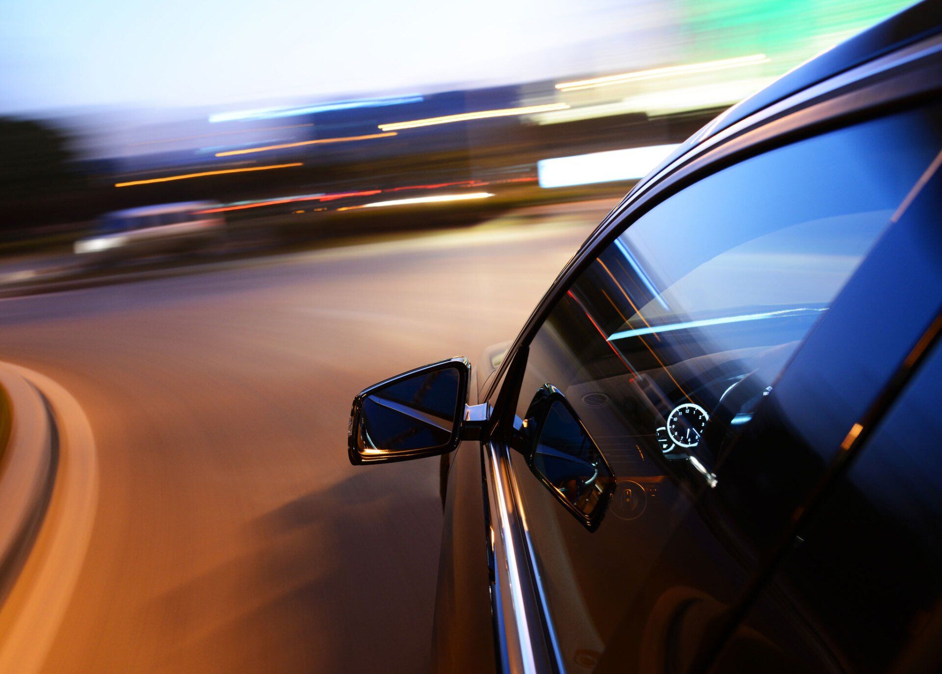 Car Driving Through the City at Night — Geelong West, Vic — Geelong Finance Company
