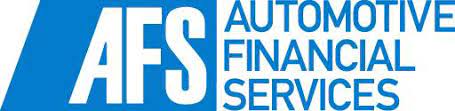 A blue and white logo for afs automotive financial services
