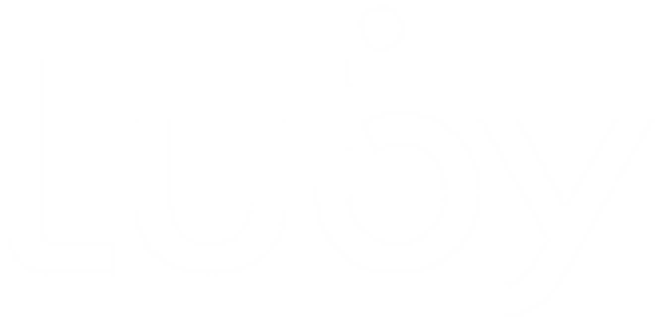 Logotipo da Luby na cor branca em um fundo com transparência 