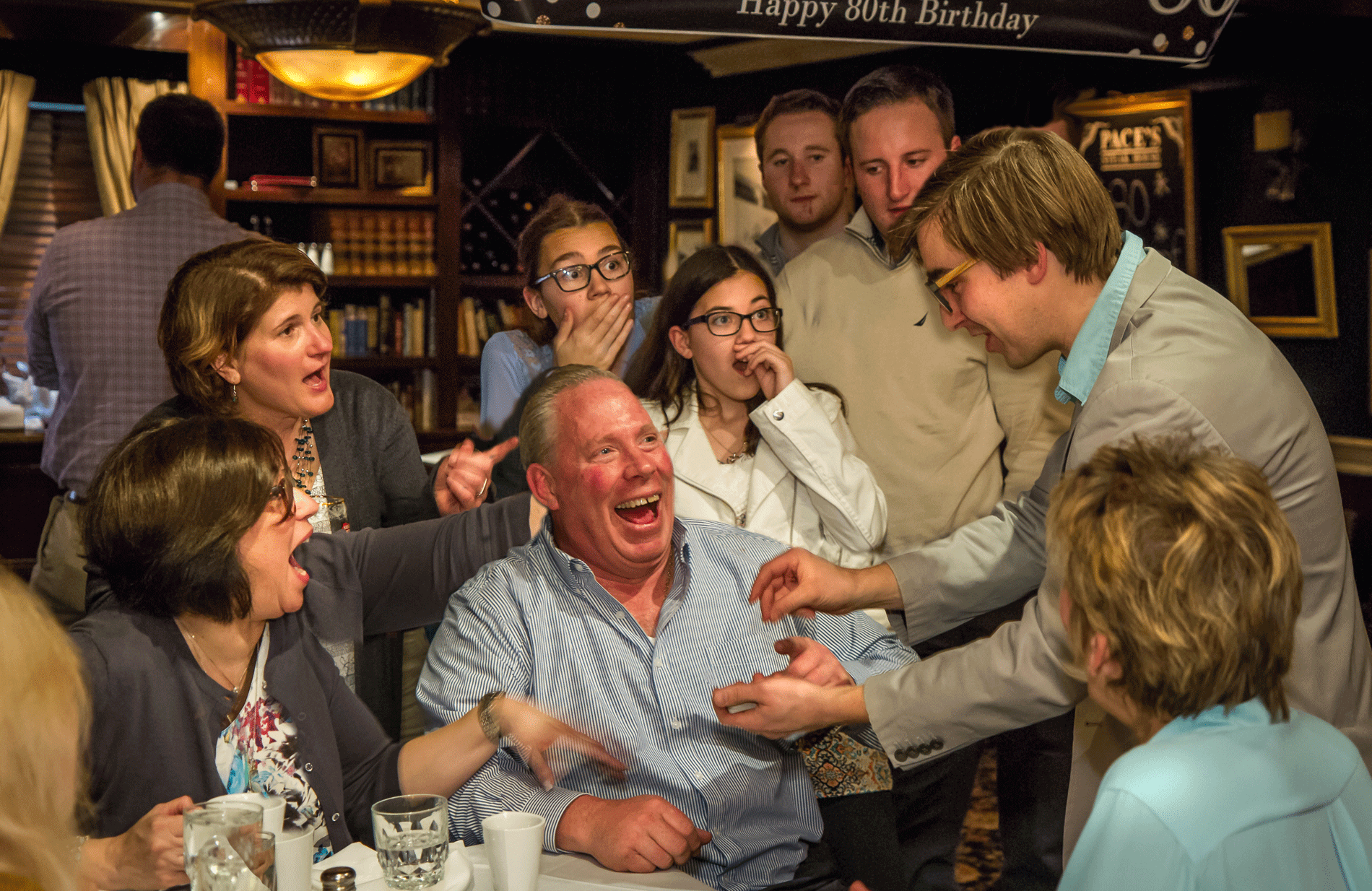 A laughing family