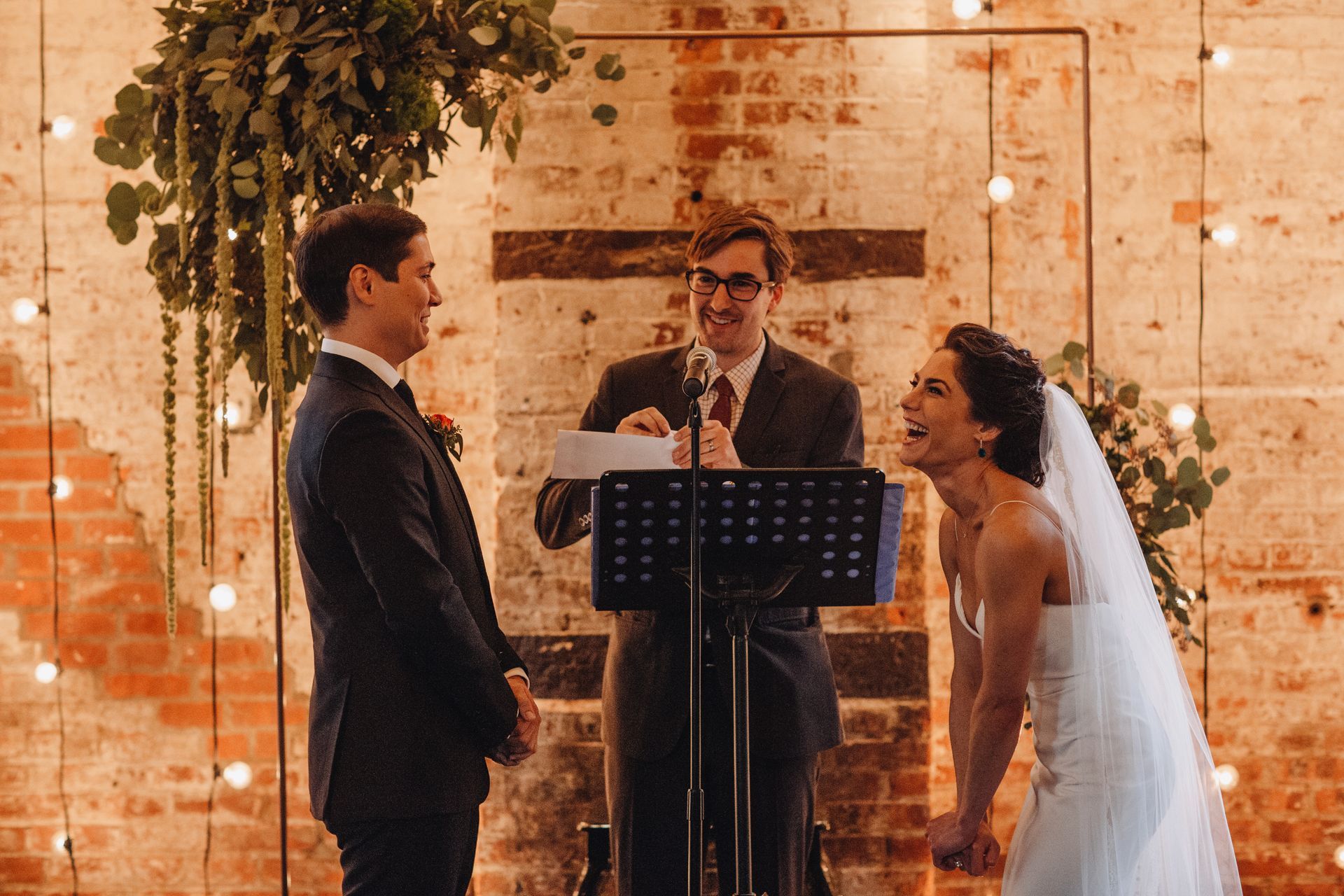 Gary officiating the wedding ceremony