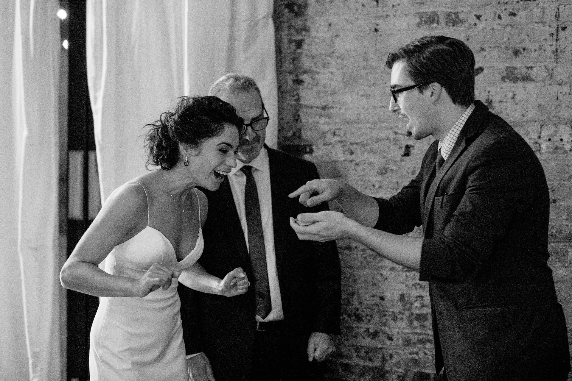 Slight of hand for the father of the bride