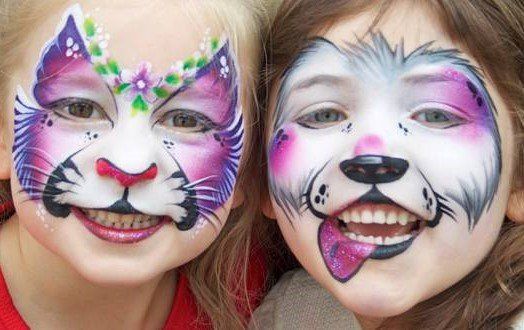 children with facepaint