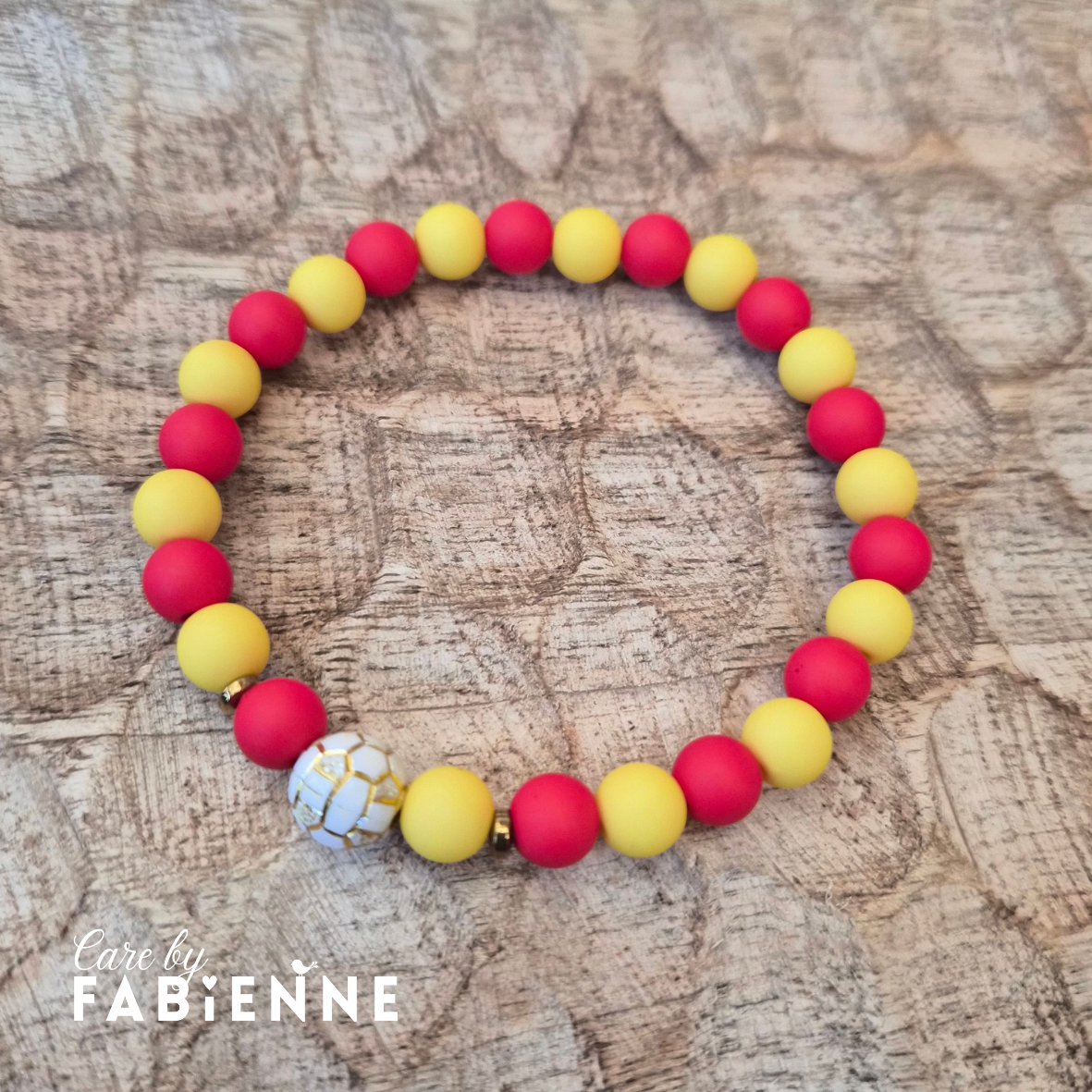 GAE Supporters Armband | RoodGeel + Voetbal