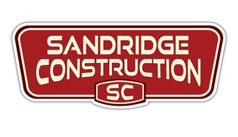Sandridge Construction logo in red and white with “SC” emblem