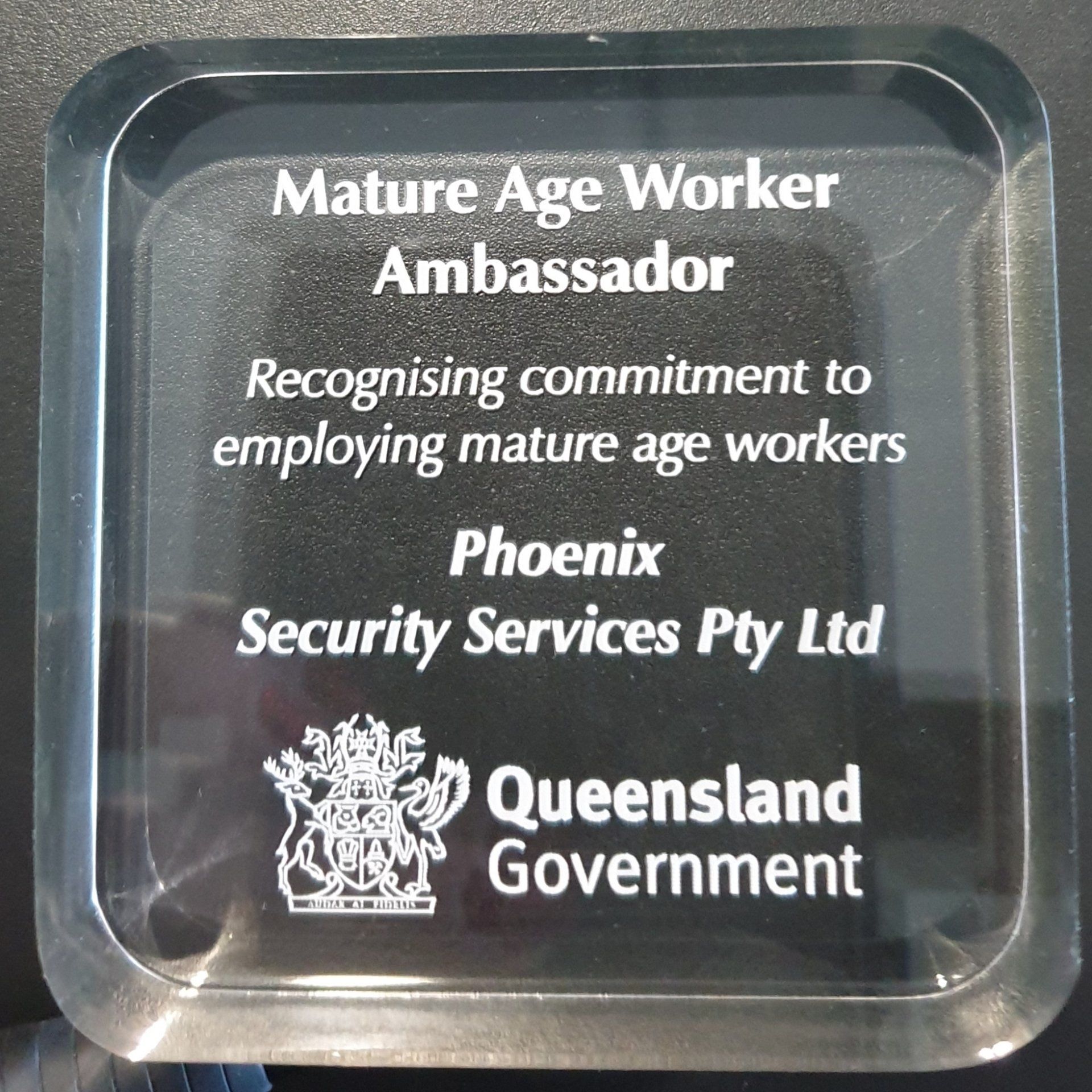 Clear plaque