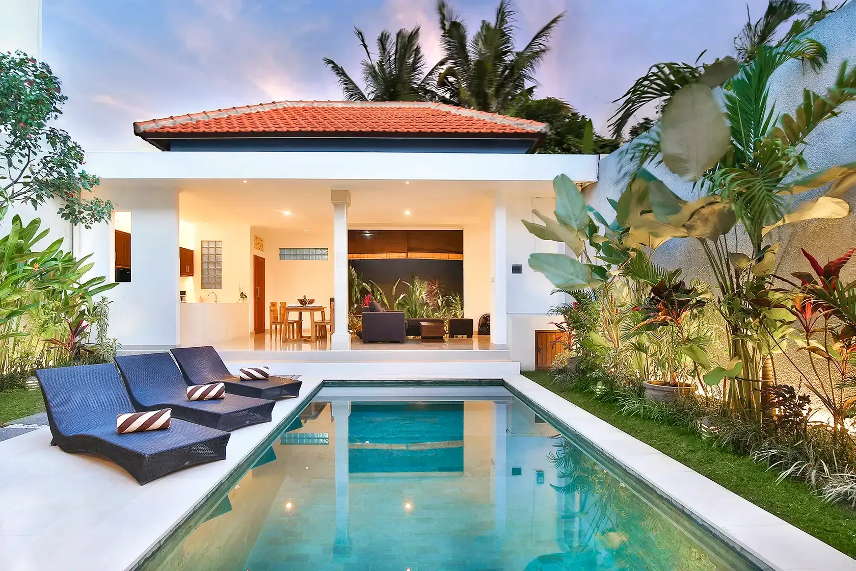 Pool area at Villa Mia Satu