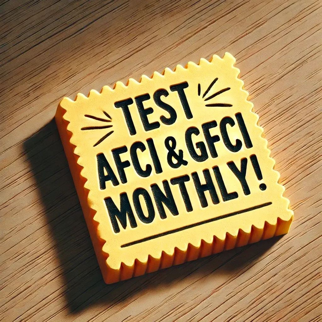 test afci and gfci monthly