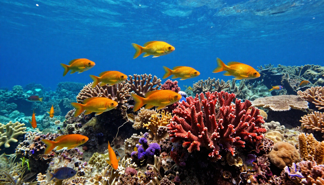 Coral reef scene