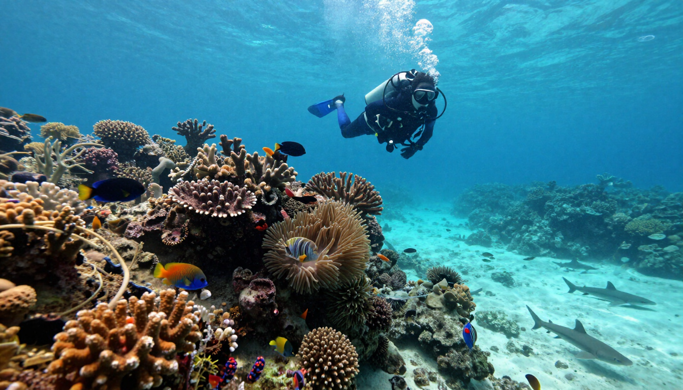 Underwater coral reef