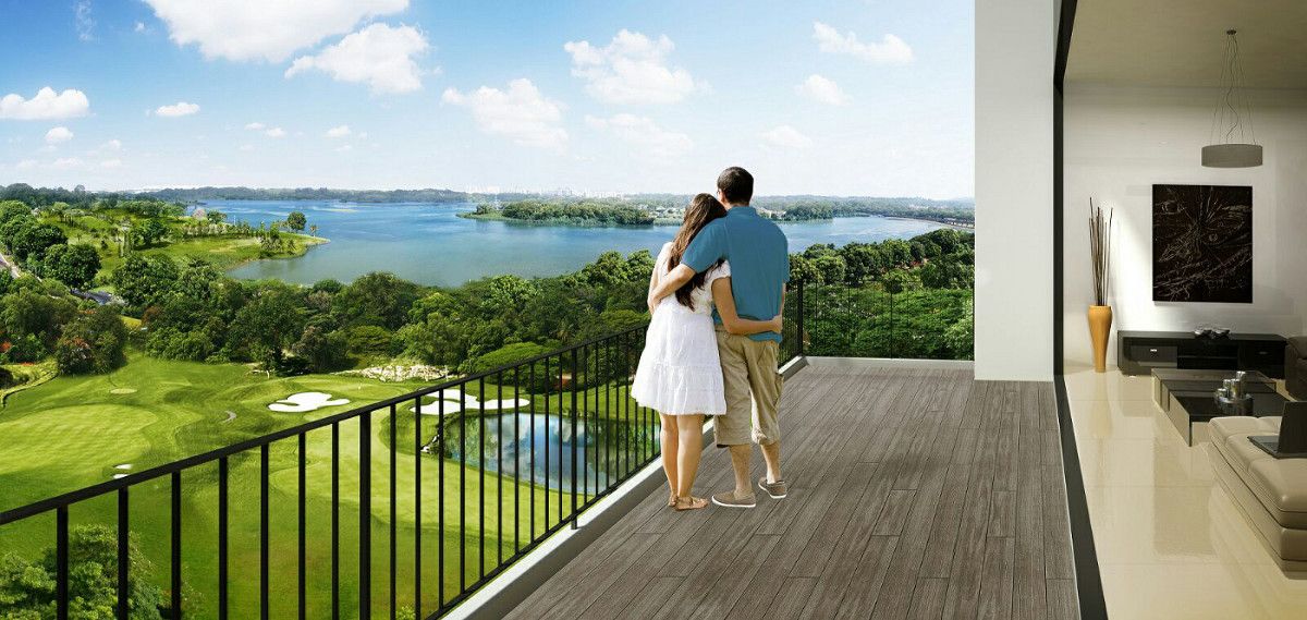 Scenic reservoir view near Sembawang, illustrating the balance of nature and urban living.