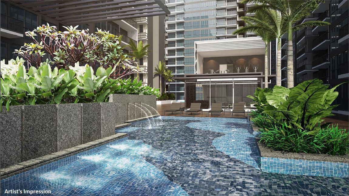 The spa pool at Signature at Yishun, a project by JBE Holdings (now Oriental Pacific Holdings), showcasing the developer's commitment to quality lifestyle facilities.