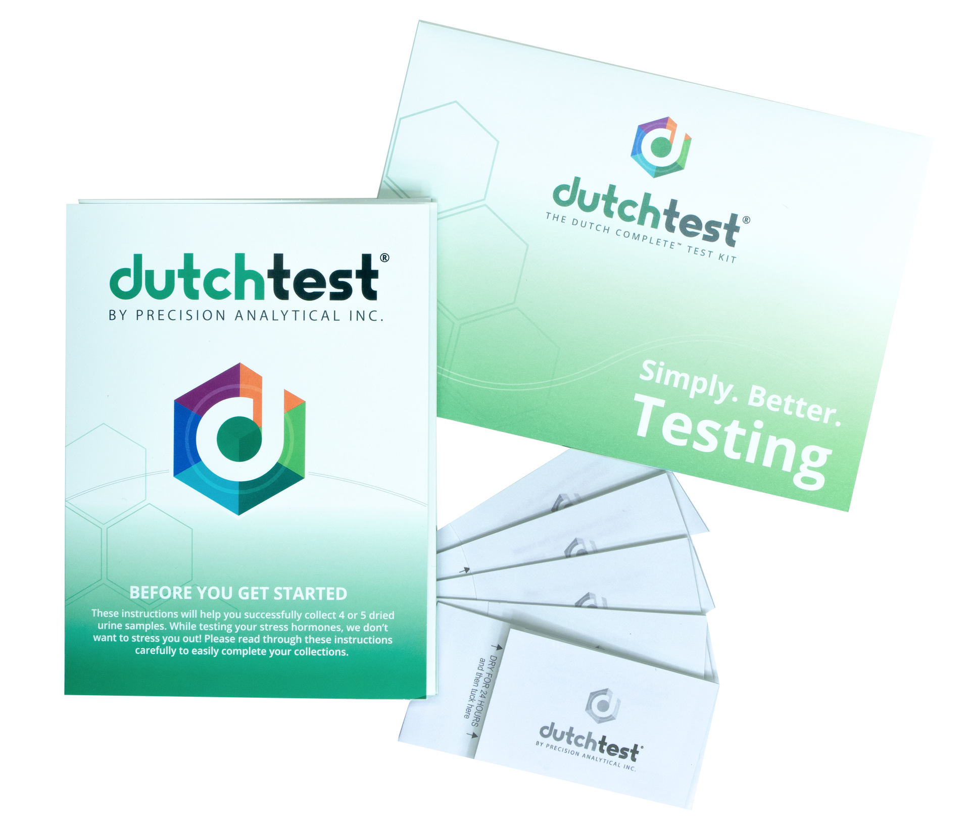 A box of dutchtest simply better testing cards