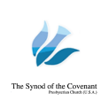 Blue abstract design with text "The Synod of the Covenant Presbyterian Church (U.S.A.)."