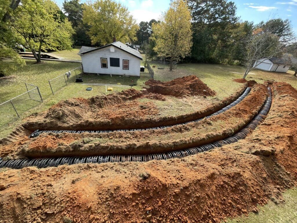 Drain lines installed by Grump's Pumps & Septic